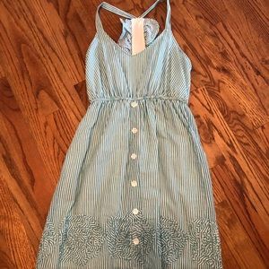 Judith March green and white dress